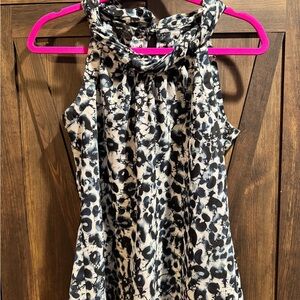 Spense Black and White Halter Top Casual